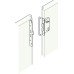 Rebate Set for Standard Mortice Latch Bathroom Lock and Sashlock Steel with Aluminium Guard Size 12.5 mm satin chrome
