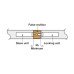 Slave Unit Mortice Cylinder Front Plate Width 16 mm Steel and Brass Backset 45 mm