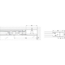Soft Close for Sliding Interior Glass Doors Hawa-Porta 100 GW Top hung system 1 piece per panel