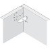 Door Stop with One Dowel Plastic with PVC Buffer For series drilled holes White