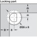 Push Door Catch Locking Part for Duomatic Hinge For use with Duomatic hinge for opening doors without handles Locking part