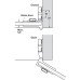 Glass Door Hinge 170° Set Door mounting without glass drilling Chrome plated