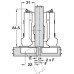Concealed Cup Hinge 120° Standard Half Overlay/Twin Mounting Tiomos With soft close screw fixing cup 45/9.5