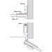 Glass Door Hinge 170° Middle Zinc alloy Polished chrome plated