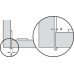 Exposed Axle Hinge Arm 180° Single Pivot Screw Fixing Aximat 300 Hinge arm