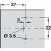 Mounting Plate Super Compact Cruciform for Grass Click On System Hinges Zinc alloy and pressed steel Height 0 mm Hospa screw fixing