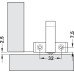 Cruciform Adapter Housing Plastic For screw fixing to cabinet or top base Without positioning aid