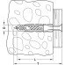 Universal Wall Plug Fischer UX Length 50 mm drill Ø 8 mm drill depth min. 60 mm dim. A(min) 9.5 mm