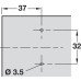 Mounting Plate Cruciform for Grass Click On System Hinges Height 4 mm Hospa screw fixing
