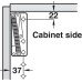 Flap Hinge Swing Up Sprung Right Hand or Both Sides Steel Sprung both sides force 2x 180 N 504.43-0004