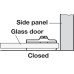 Glass Door Hinge 90° Pivot Unsprung for Max. Glass Thickness 6.7 mm For glass/wood constructions inset mounting Black