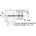 Window Frame Screw with Countersunk Head TS30 Length 182 mm