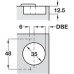 Concealed Cup Hinge 177° Slide On/Clip On Arm Zinc Alloy Crank 12 mm slide on arm