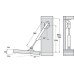 Drop Down Flap Stay Automatic Opening 164 mm Version for Wooden/Aluminium Frame Doors 164 mm