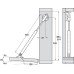 Drop Down Flap Stay Automatic Opening 355 mm Version for Wooden/Aluminium Frame Doors 355 mm