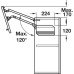 Parallel Lift Up Fitting Grass Kinvaro F-20 Folding For flap dim. (W x H): 600/800/1000 x 570 mm chipboard or MDF flap material