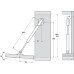 Drop Down Flap Stay Automatic Opening 244 mm Version for Wooden/Aluminium Frame Doors 1 x 244 mm