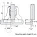 Concealed Cup Hinge 95° Nexis Sprung Half Overlay/Twin Mounting Grass Soft close compatible Screw fixing cup slide on arm 48/9