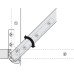 Pivot Hinge 90° for Writing Bureau Drop leaf mounting Length 83 mm