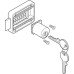 Rim Lock with Ø 22 mm Cylinder Adjustable Backset 15 - 40 mm Standard profile zinc alloy nickel plated matt Keyed to differ