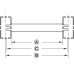 Column Support Rail Effective Length 970 mm Shoptec Shopfitting System For use with 60 x 30 mm columns Centres 1000 mm