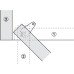 Pivot Hinge 140° Without Stop For flush mounted doors White