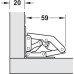 Spacer Plate for 90° Easy Mount Hinge 2 mm thick