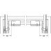Cross Rail for Connecting Both Fitting Components for all Free Family Flap Fittings Aluminium For cabinet width 1200 mm length 1074 mm