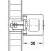 Adapter housing for Symo adapter knob fixed for installation of fixed adapter knobs with length of 30 and 33 mm With screw-on plate