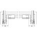 Cross Bar for E-Drive to suit Free Up and Free Swing E For side panel thickness of 16–19 mm For cabinet width 1200 mm