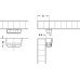 Clip Cabinet Connector for Screw Fixing Interrnal element with dowels silk grey (RAL 7044)