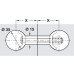 Worktop Connector Connecting Bolt Steel Bolt length 65 mm drilling dimension X 32-41 mm