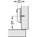 Cruciform Mounting Plate Combi Hospa Screw Fixing for Slide On Metalla A Concealed Hinge Steel Height 4 mm