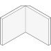 Internal Corner Profile for Alusplash™ Splashbacks 610 mm - Silver