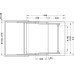Pull-out table fitting self-supporting LUNCH For cabinet width 600 mm
