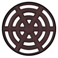 Ventilation Trim for Recess Mounting Slotted Ø 65 mm Plastic Round Ventilation area 13.49 cm2 brown