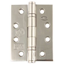 Butt Hinge Ball Bearing Grade 201 Stainless Steel Length x width: 102 x 76 mm square corners polished 1 pc