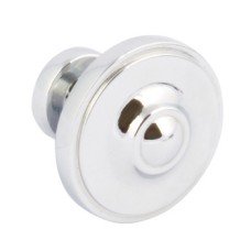 Knob Zinc Alloy Ø 33 mm Ariel Polished chrome finish