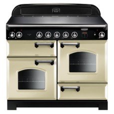 Range Cooker Electric Induction 1100 mm Rangemaster Classic 110 CLA110EICR/C - Cream finish chrome trim