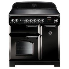 Range Cooker Electric Induction 900 mm Rangemaster Classic 90 CLA90EIBL/C - Black finish chrome trim