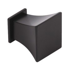 Knob with Backplate Zinc Alloy 30 x 30 mm Augusta Matt black