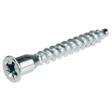 One-Piece Connector with Ø 10 mm Head for Ø 5 mm Drill Hole Confirmat Steel with cross slot Length 50 mm Size 3 drilled galvanized