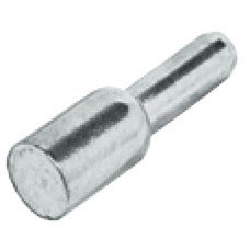 Shelf Support Plug in with Stop for Ø 3 mm Holes For wooden shelves Nickel plated