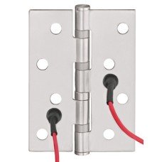 Butt Hinge Conductor 102 x 76 mm 304 Stainless Steel Slimline For interior doors Square corners clockwise closing satin