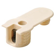 Connector Housing Plastic Rafix-20 With and without dowel with and without ridge with tightening element For wood thickness 19 mm dim. A 9.5 mm drilling depth X 14.2<sup>+0.2</sup> mm beige