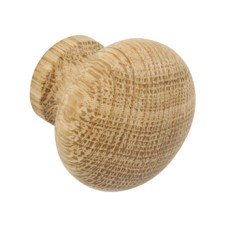 Turned Knob Oak Ø 44 mm End Grain Unfinished