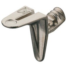 Shelf Support Plug in for Wooden Shelves and for Ø 5 mm Holes Zinc alloy Nickel plated