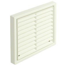 Fixed Louvre Grille with Rectangular Spigot System 4a white