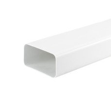Ducting Tube Length 1000 mm White Plastic System 125/150 System 125 height x width 77 x 169 mm