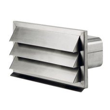 Wall Vent Stainless Steel System 125 vent height and width 161 x 220 mm